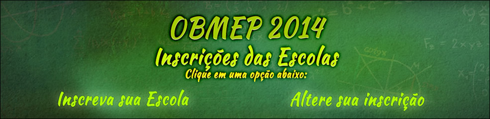 Banner Inscrições OBMEP 2014