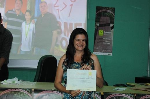 Professora Premiada pelo desempenho de seus Alunos na OBMEP 2015