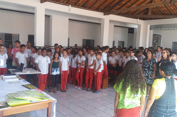 Escola José Queiroz de Carolina_MA recebendo a visita da OBMEP
