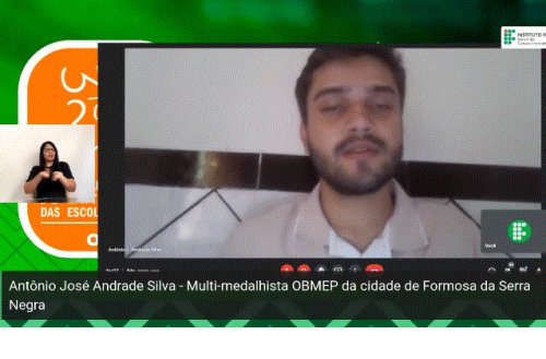 Fala do multimedalhista da OBMEP, Antônio José Andrade Silva, que está cursando Medicina na UFMA.