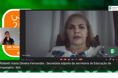 Fala da Secretaria Adjunta do Município de Imperatriz - MA: Raybeth Maria Oliveira Fernandes.