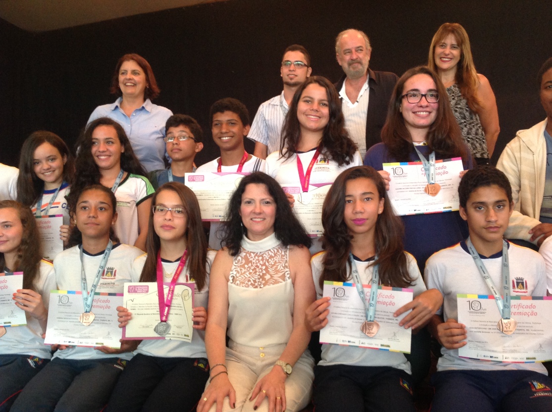 Alguns alunos premiados - Ouro Preto
